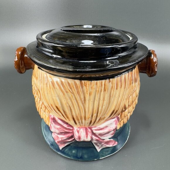 Wales China Japan Toby Character Biscuit Holder Container Jar Ceramic Japan VTG - Picture 7 of 14